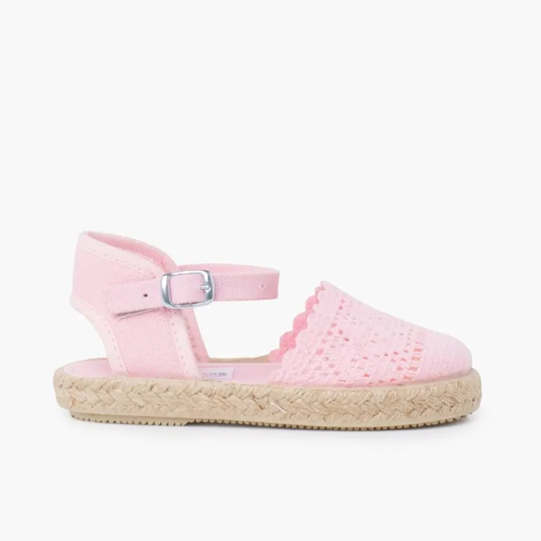 Menina Pisamonas Alpargata Croche Para Meninas Com Fivela