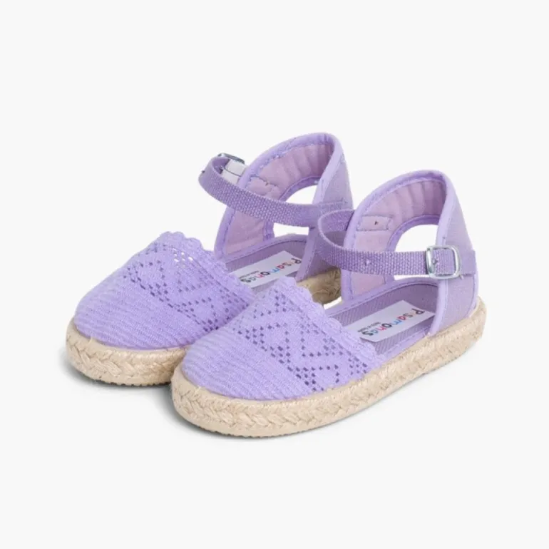 Menina Pisamonas Alpargata Croche Para Meninas Com Fivela