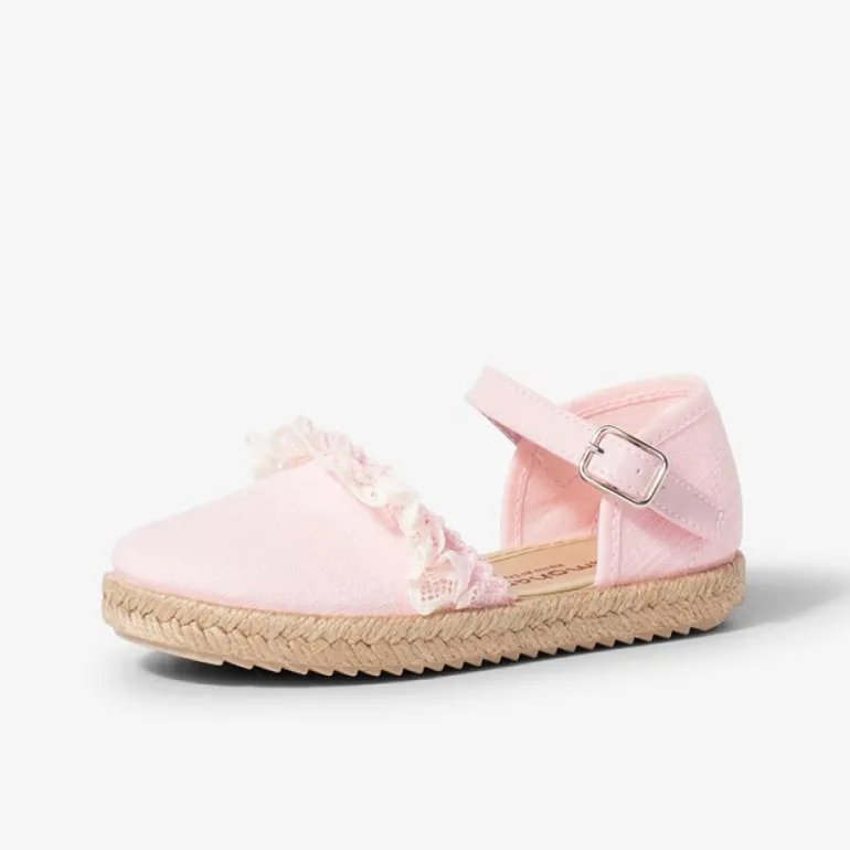 Menina Pisamonas Alpargatas Com Rendas