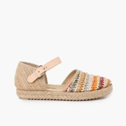 Menina Pisamonas Alpargatas Menina Rafia Multicolor