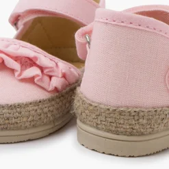 Menina Pisamonas Alpercatas Bebe Folhos Tira Aderente