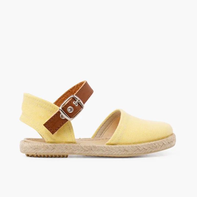 Menina Pisamonas Alpercatas Lona Reciclada Tira Tipo Pele