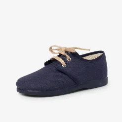 Menino Pisamonas Blucher Lona Fecho Atacadores Rusticos