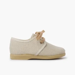 Menino Pisamonas Blucher Lona Fecho Atacadores Rusticos