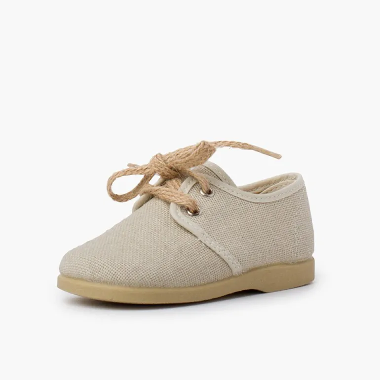 Menino Pisamonas Blucher Lona Fecho Atacadores Rusticos