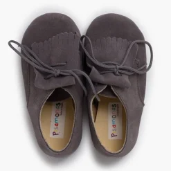 Menina Pisamonas Bluchers Camurca Lingueta Franjas