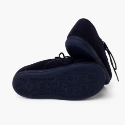Menina Pisamonas Bluchers Camurca Lingueta Franjas