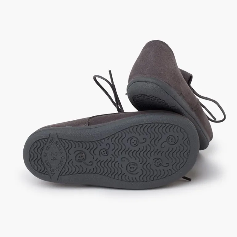 Menina Pisamonas Bluchers Camurca Lingueta Franjas