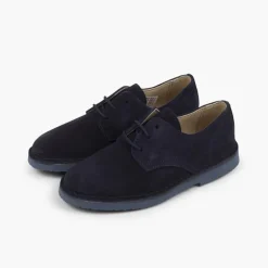 Menino Pisamonas Bluchers Camurca Lisos Sapatos De Festa Menino