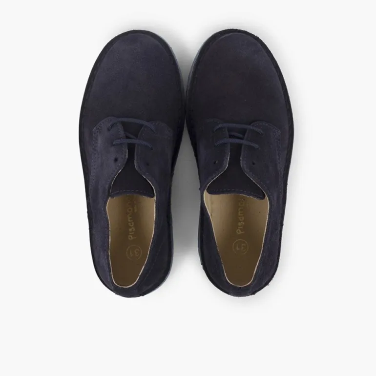 Menino Pisamonas Bluchers Camurca Lisos Sapatos De Festa Menino