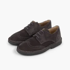 Menino Pisamonas Bluchers Camurca Picotados Para Festa Menino