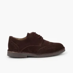 Menino Pisamonas Bluchers Camurca Picotados Para Festa Menino