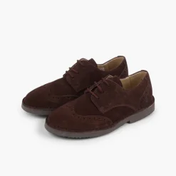 Menino Pisamonas Bluchers Camurca Picotados Para Festa Menino
