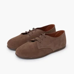 Menina Pisamonas Bluchers Crianca Camurca Atacadores