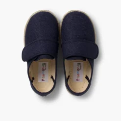 Menino Pisamonas Bluchers Linho Fecho Tiras Aderentes