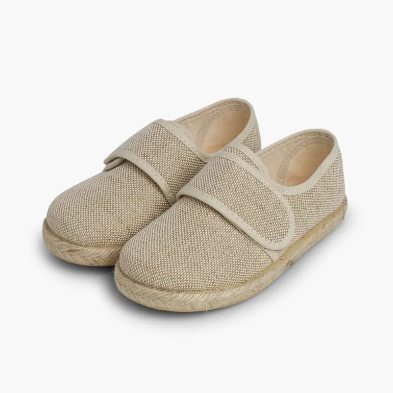 Menino Pisamonas Bluchers Linho Fecho Tiras Aderentes