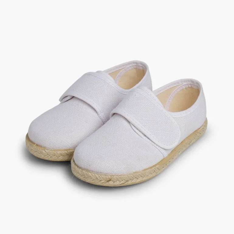 Menino Pisamonas Bluchers Linho Fecho Tiras Aderentes