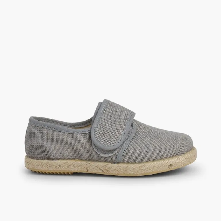 Menino Pisamonas Bluchers Linho Fecho Tiras Aderentes