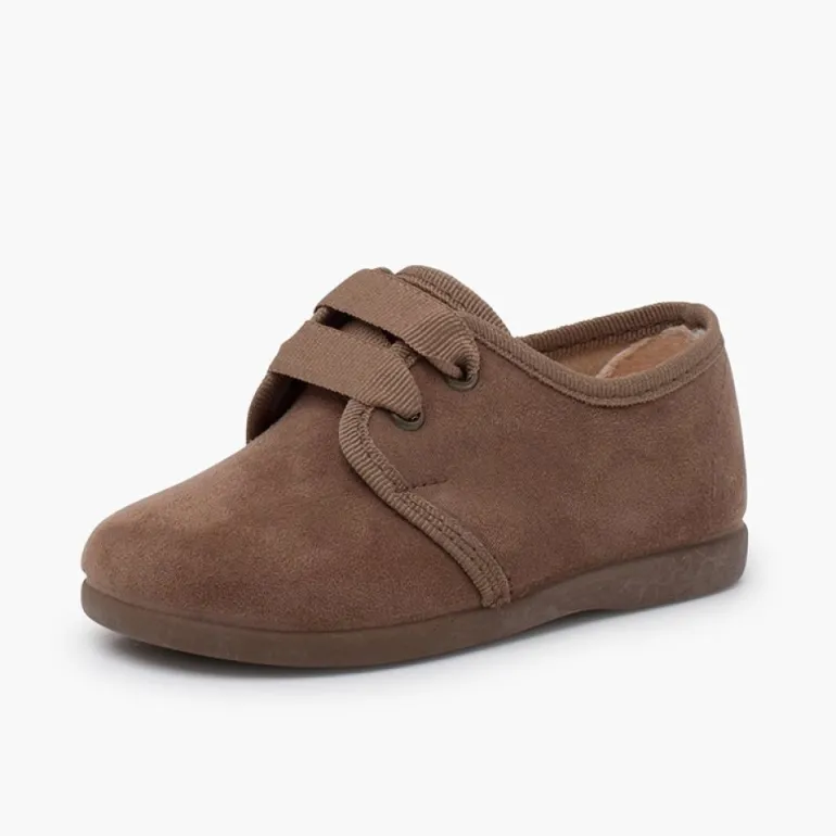 Menina Pisamonas Bluchers Tipo Camurca Atacador Gorgorao