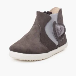 Menina Pisamonas Bota Elastico Lateral Coracao Pelinho