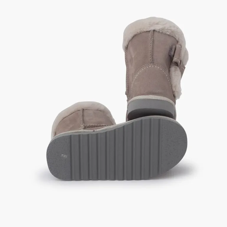 Menina Pisamonas Bota Estilo Australiana Laco Lateral