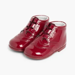 Menina Pisamonas Bota Estilo Inglês Tipo Verniz