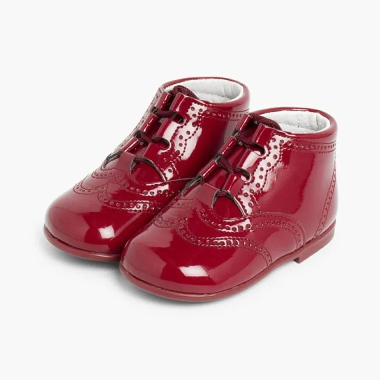 Menina Pisamonas Bota Estilo Inglês Tipo Verniz