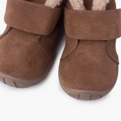 Menina Pisamonas Bota Rebordo Felpudo E Tira Aderente