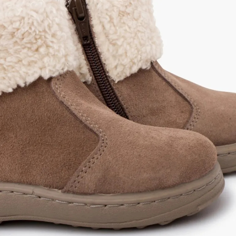 Menino Pisamonas Bota Sola Sport Fecho-Eclair E Pelo