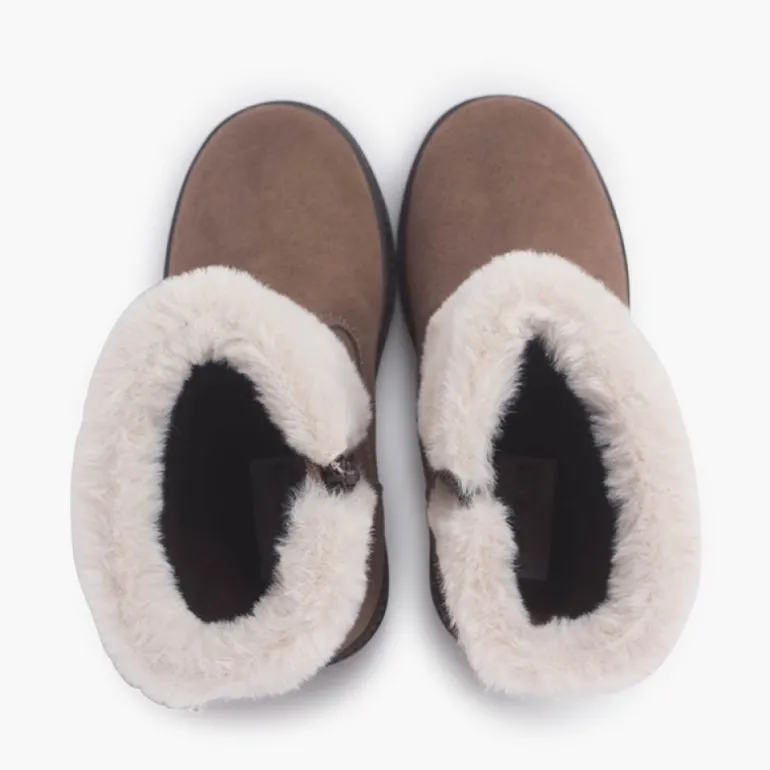 Menina Pisamonas Botas Adorno Geometrico Rebordo Pelinho
