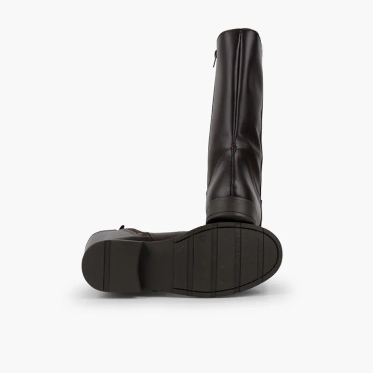 Menina Pisamonas Botas Altas Pele Menina E Mulher Cano Largo