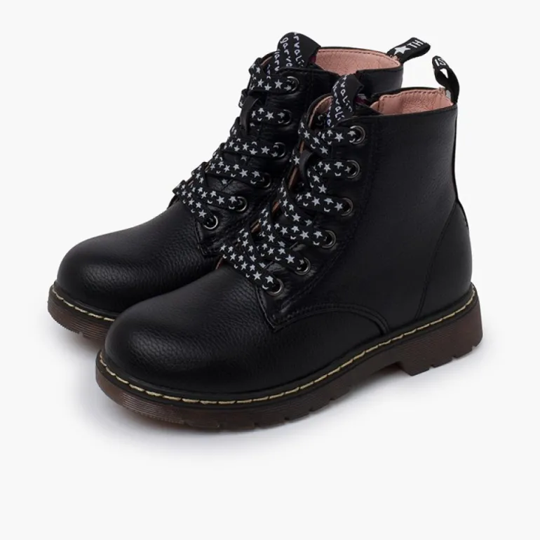 Menina Pisamonas Botas Atacadores Estrelinhas Garvalin