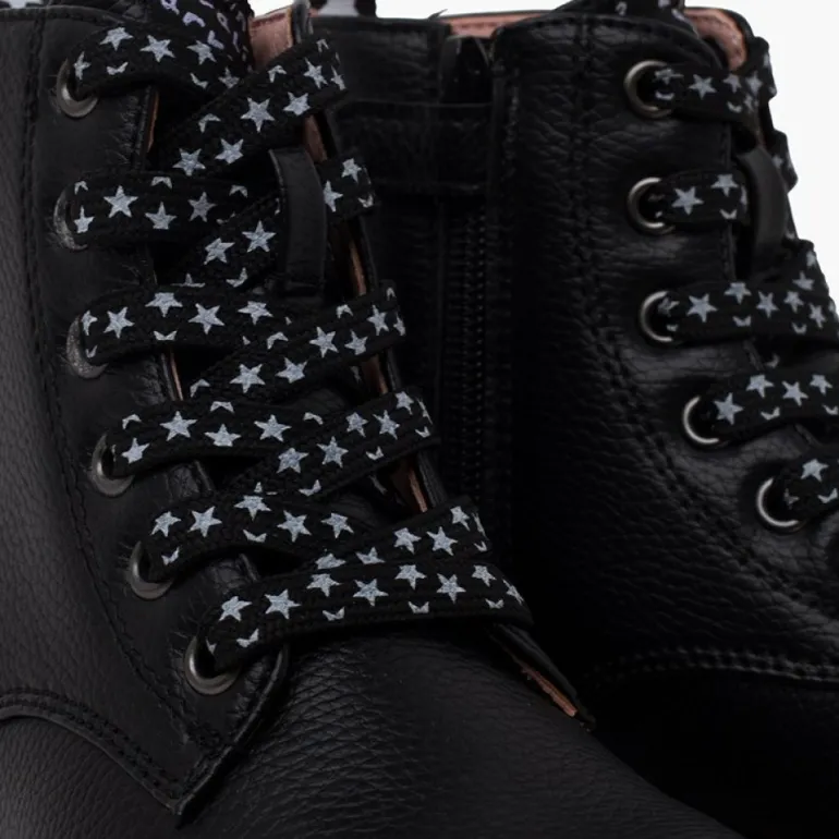 Menina Pisamonas Botas Atacadores Estrelinhas Garvalin