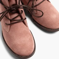 Menina Pisamonas Botas Camurca Atacadores Encerados