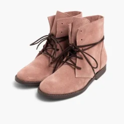 Menina Pisamonas Botas Camurca Atacadores Encerados