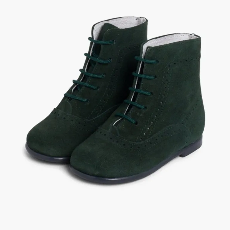 Menino Pisamonas Botas Camurca Atacadores