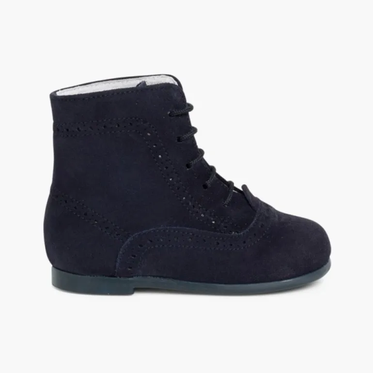 Menino Pisamonas Botas Camurca Atacadores