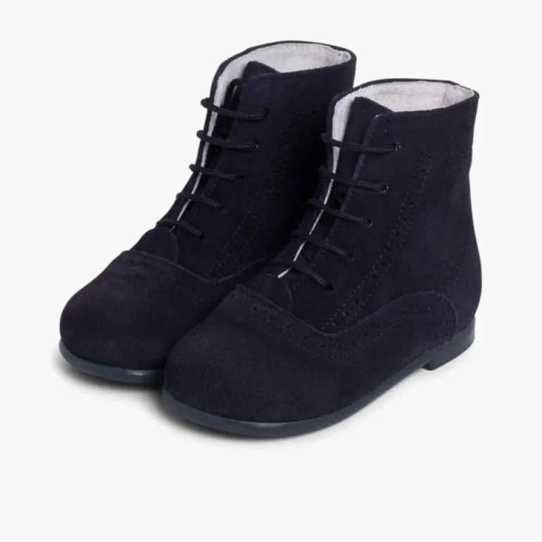 Menino Pisamonas Botas Camurca Atacadores