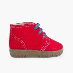 Menina Pisamonas Botas Camurca Criancas Atacadores Intercambiaveis