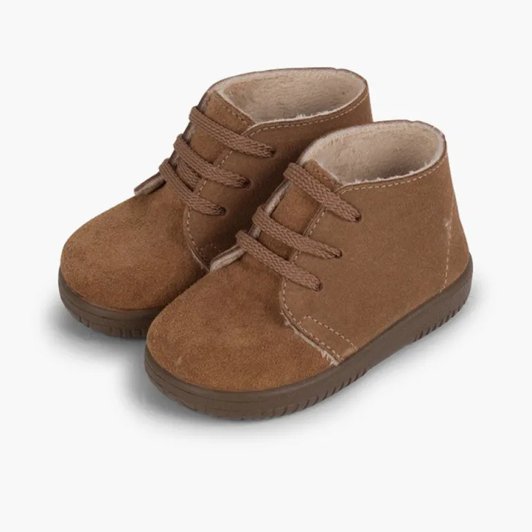Menina Pisamonas Botas Camurca Criancas Atacadores Intercambiaveis