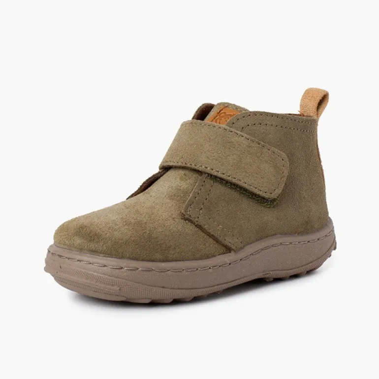 Menino Pisamonas Botas Camurca Criancas Sola Sport Tira Aderente