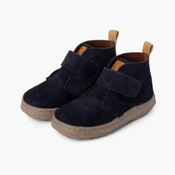 Menino Pisamonas Botas Camurca Criancas Sola Sport Tira Aderente