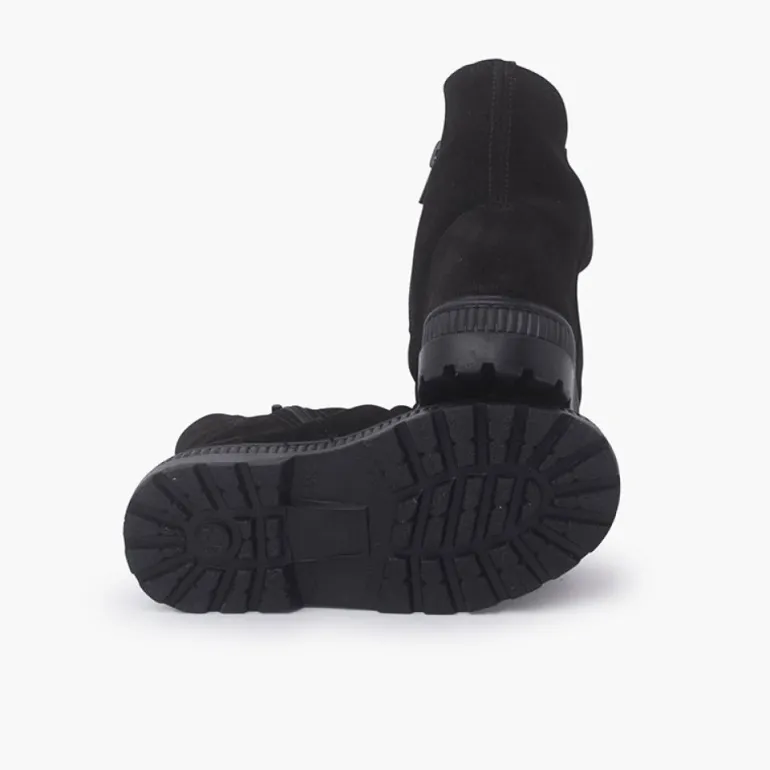 Menina Pisamonas Botas Camurca Efeito Enrugado