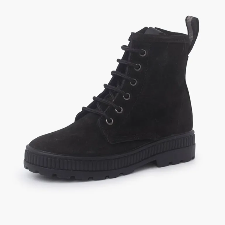Menina Pisamonas Botas Camurca Estilo Militar Criancas