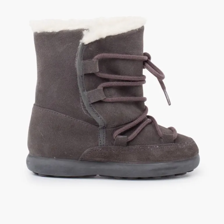 Menina Pisamonas Botas Cano Felpudo Fecho Aderente