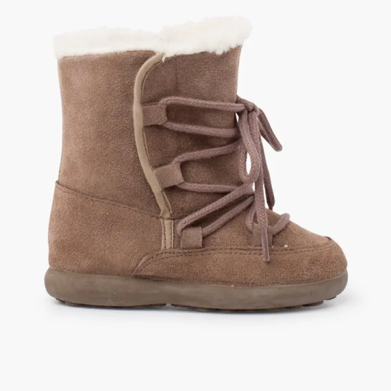 Menina Pisamonas Botas Cano Felpudo Fecho Aderente