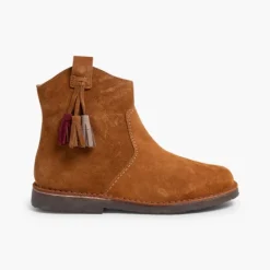 Menina Pisamonas Botas Com Berloques E Fecho-Eclair