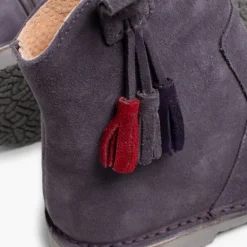 Menina Pisamonas Botas Com Berloques E Fecho-Eclair