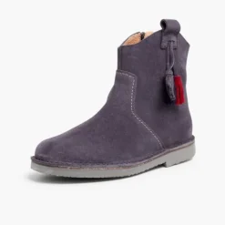 Menina Pisamonas Botas Com Berloques E Fecho-Eclair