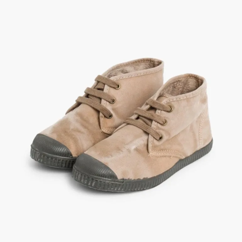 Menina Pisamonas Botas Crianca Com Atacadores Inverno